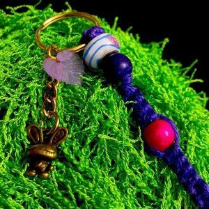 Meditation yoga hemp healings keychain